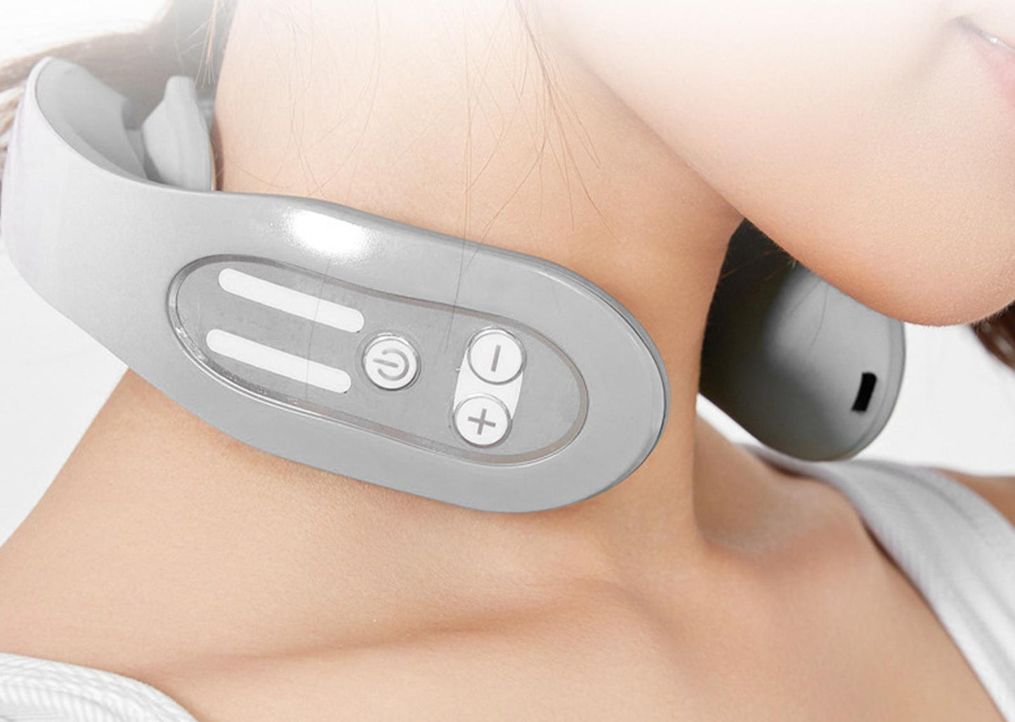 EMS Neck Acupoints Lymphvity Massager Device Intelligent Neck Massager With Heat Blue Hot Design